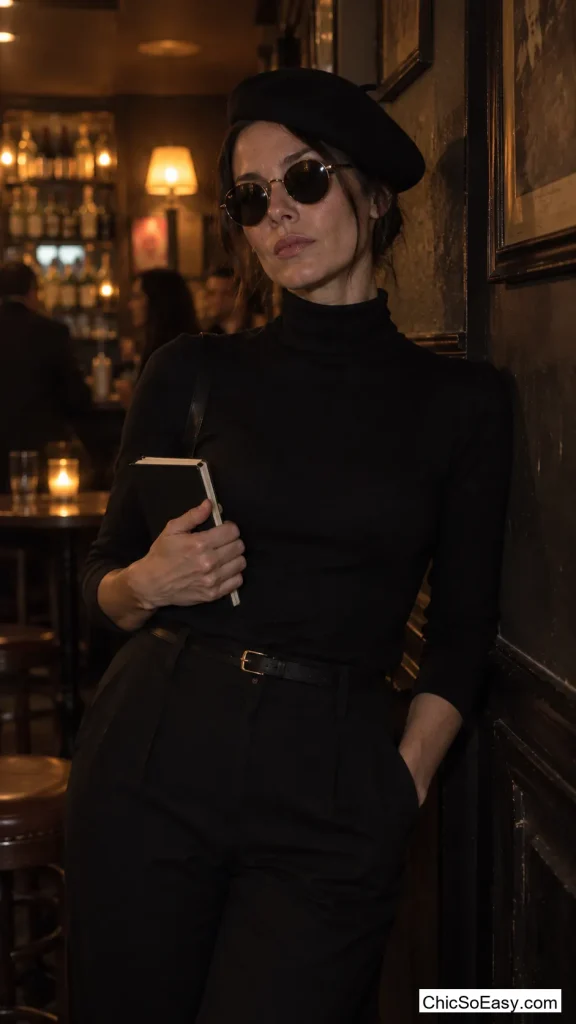 A Beatnik Poet in All Black