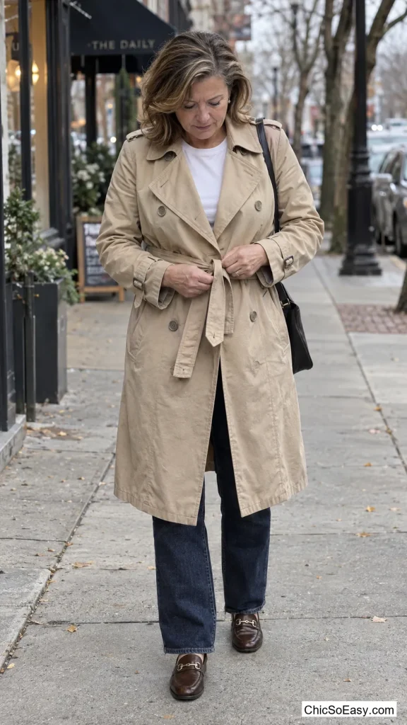 A Well-Worn Trench and Loafers