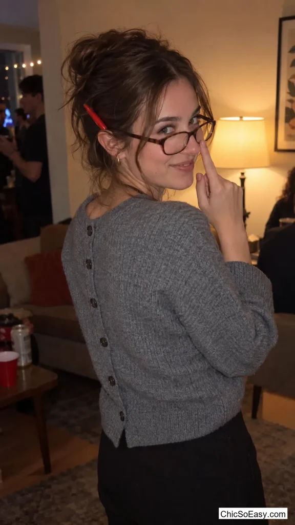 Backward Cardigan Librarian