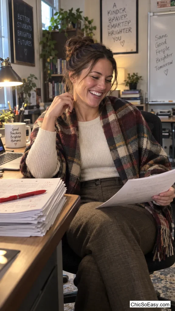 Blanket Scarf Draped as a Shawl