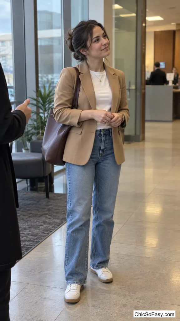 Blazer With Shortened Sleeves