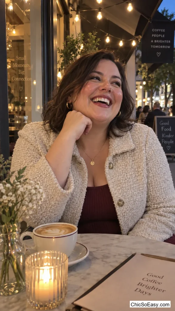 Boucle Cropped Jacket with a Ribbed Midi Skirt