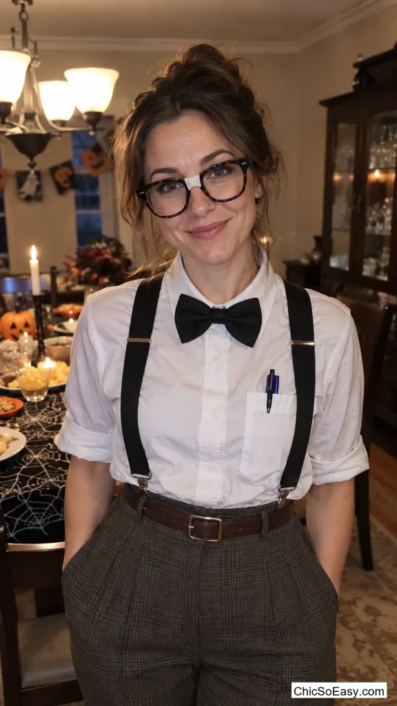 Buttoned-Up Preppy Nerd