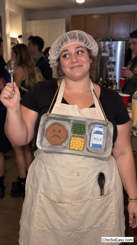 Cafeteria Worker Lunch Tray