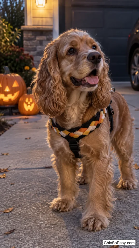 Candy-Corn Ribbon Woven Through the Harness Webbing