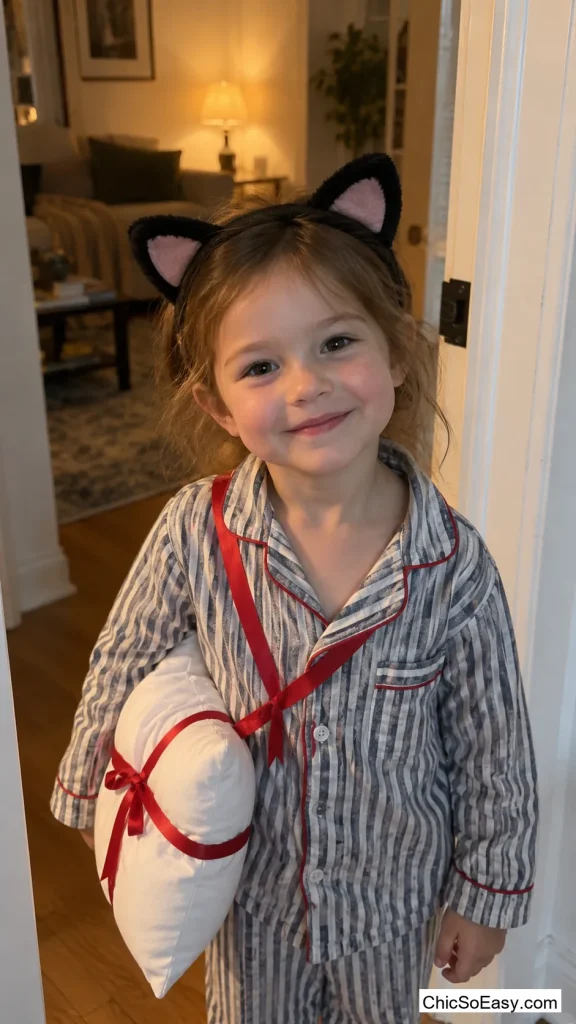 Cat Nap in Pajamas and Ears