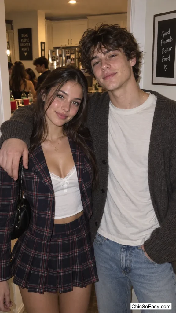 Cher and Josh's Prep-Meets-Grunge Couple Look