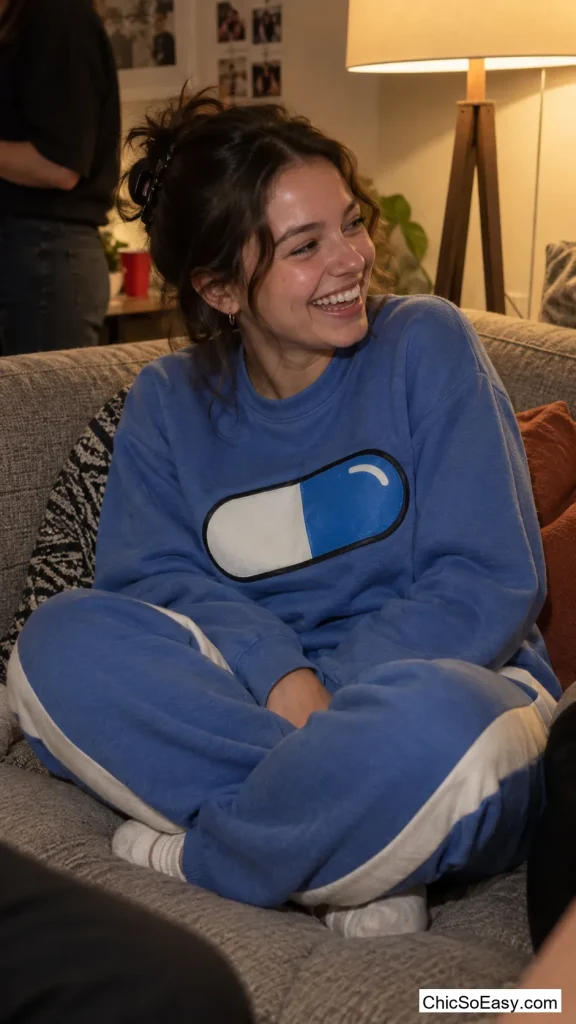 Chill Pill in Blue Loungewear