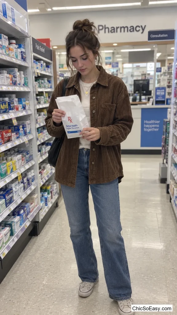 Corduroy Overshirt and Straight-Leg Jeans