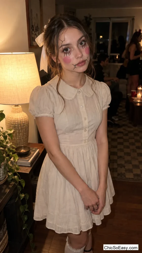 Cracked Doll Cheeks and a Ribbon