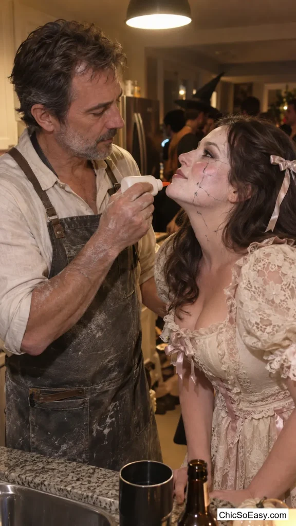 Cracked Porcelain Doll and Her Restorer