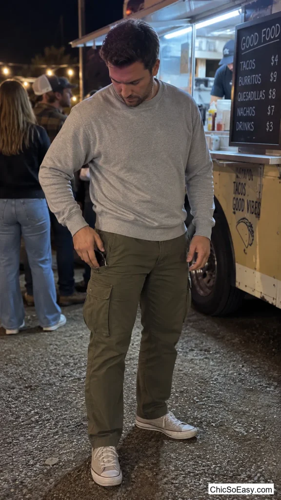 Crewneck Sweatshirt and Cargo Pants
