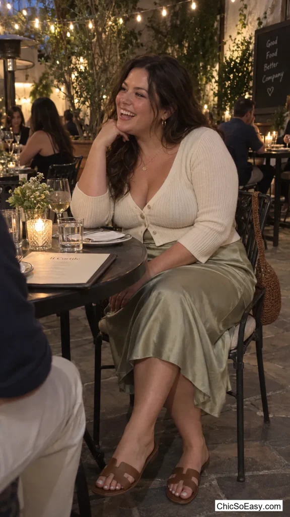 Cropped Cardigan and a Slip Skirt