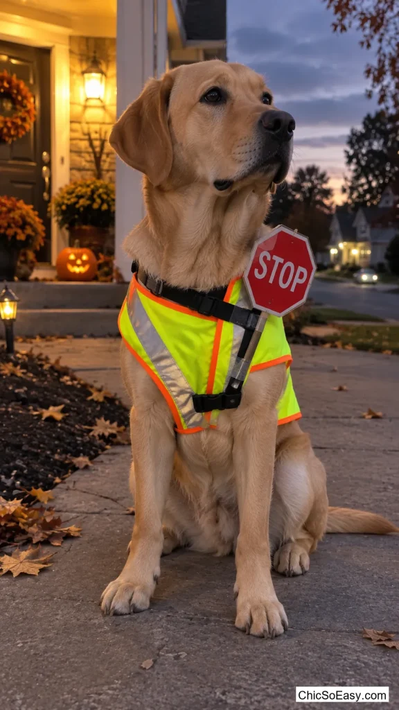 Crossing Guard Vest and Paddle