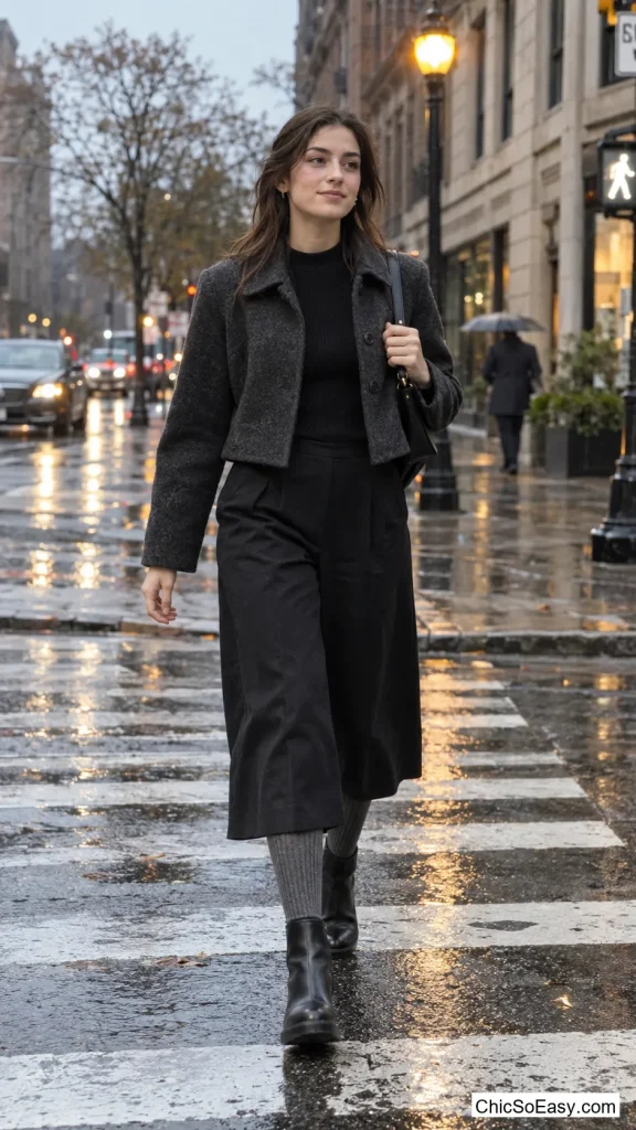 Culottes With Wool Knee Socks