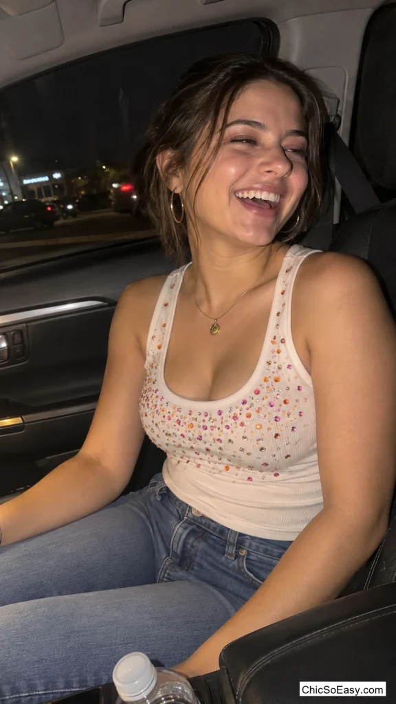 DIY Bedazzled Tricolor Tank
