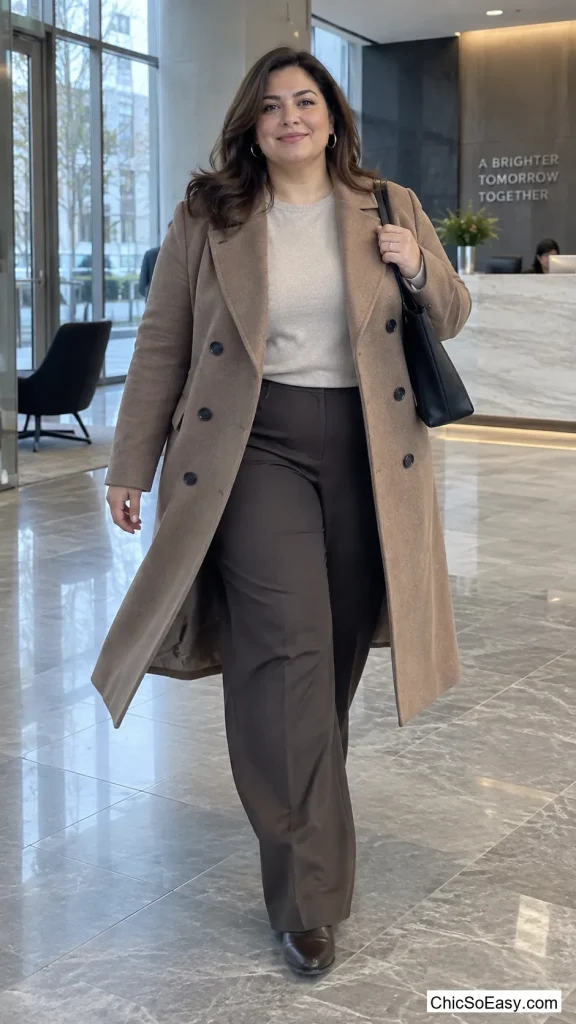 Double-Breasted Coat Left Unbuttoned