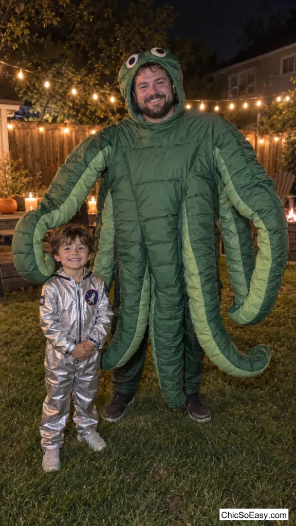 Elio and Sleeping-Bag Glordon