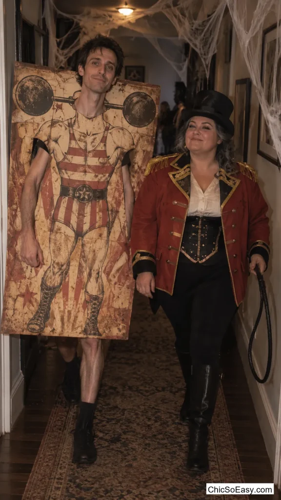 Faded Circus Poster and Lion Tamer