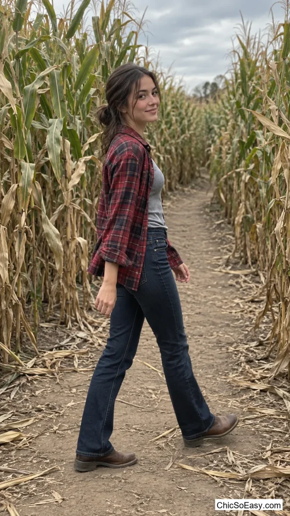 Flannel Over a Thermal Tee