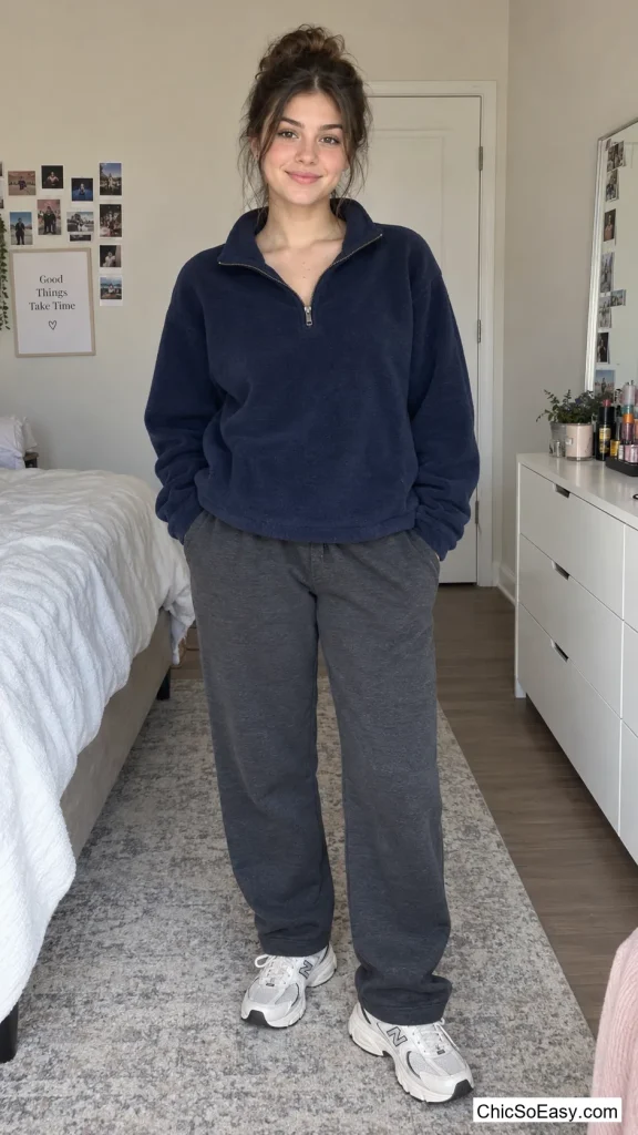 Fleece Quarter-Zip and Sweatpants