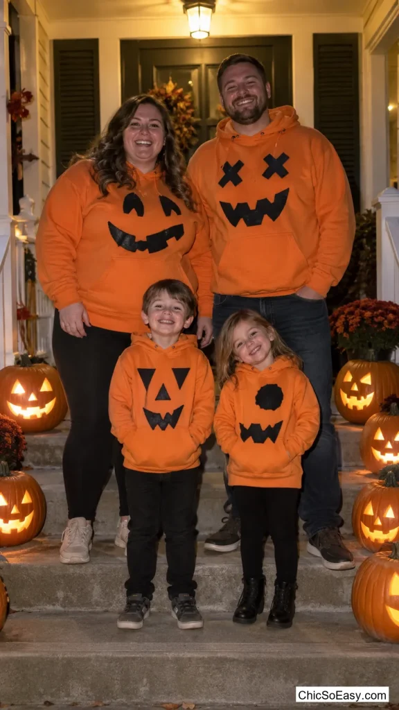 Four Jack-o'-Lanterns, One Bad Carving Job