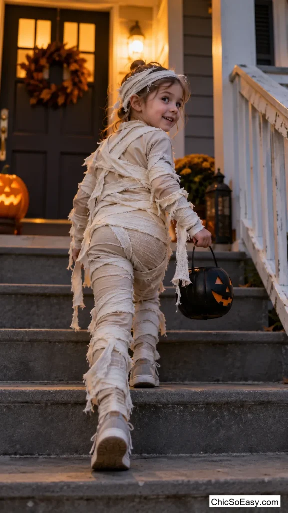 Friendly Mummy Wrapped in Gauze