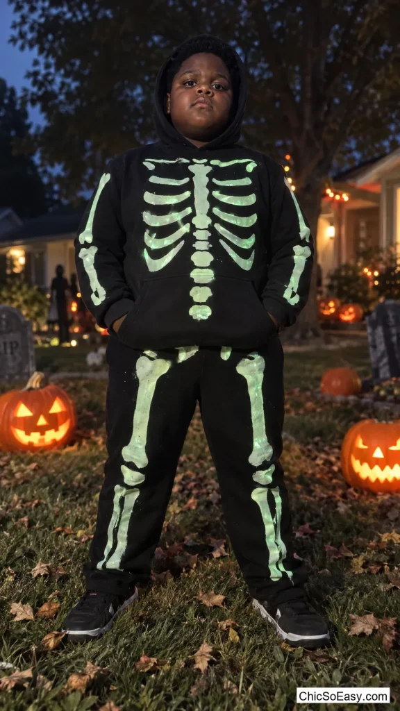Glow-Paint Skeleton Hoodie