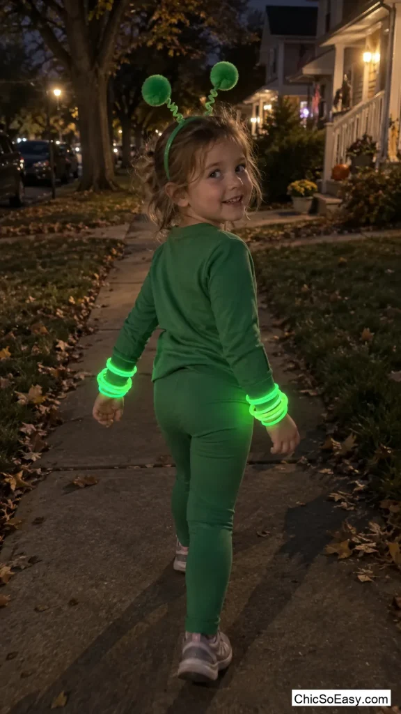 Glowing Alien with Antennae