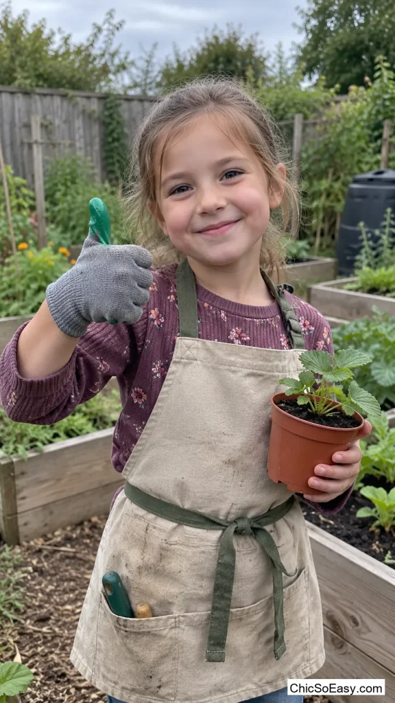 Green Thumb With One Painted Glove