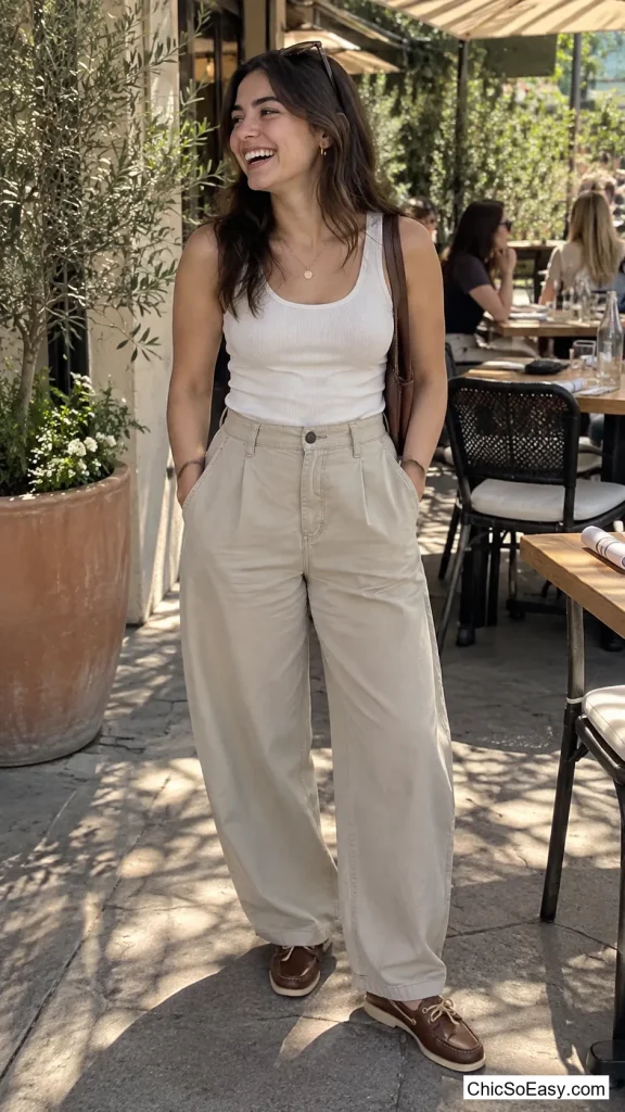 High-Rise Barrel Trousers