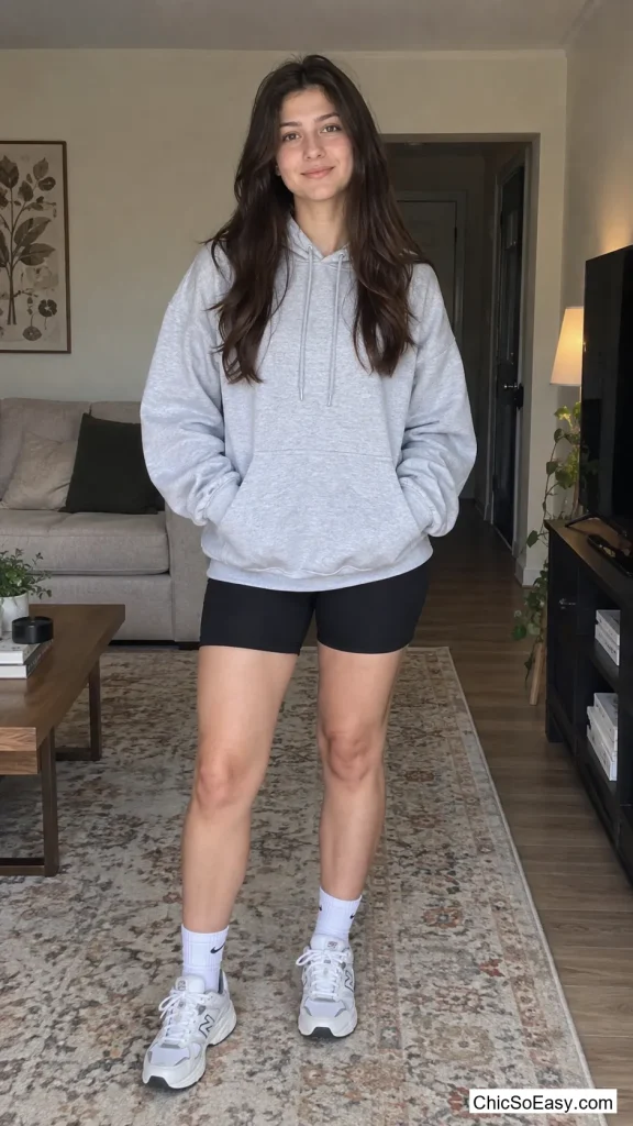 Hoodie and Bike Shorts