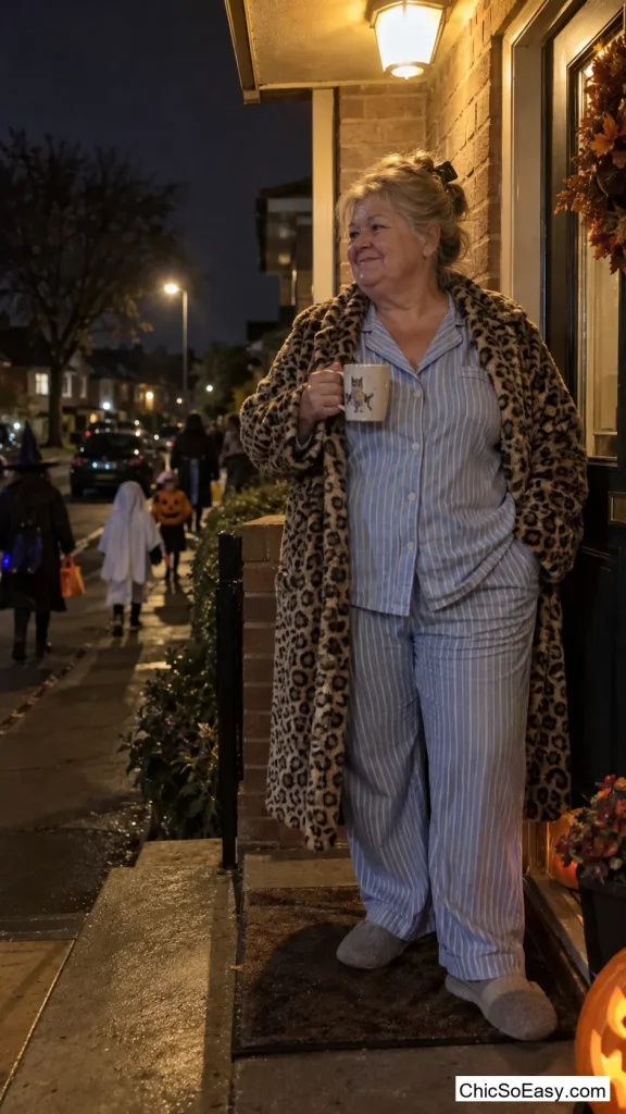 Leopard Coat Over Real Pajamas