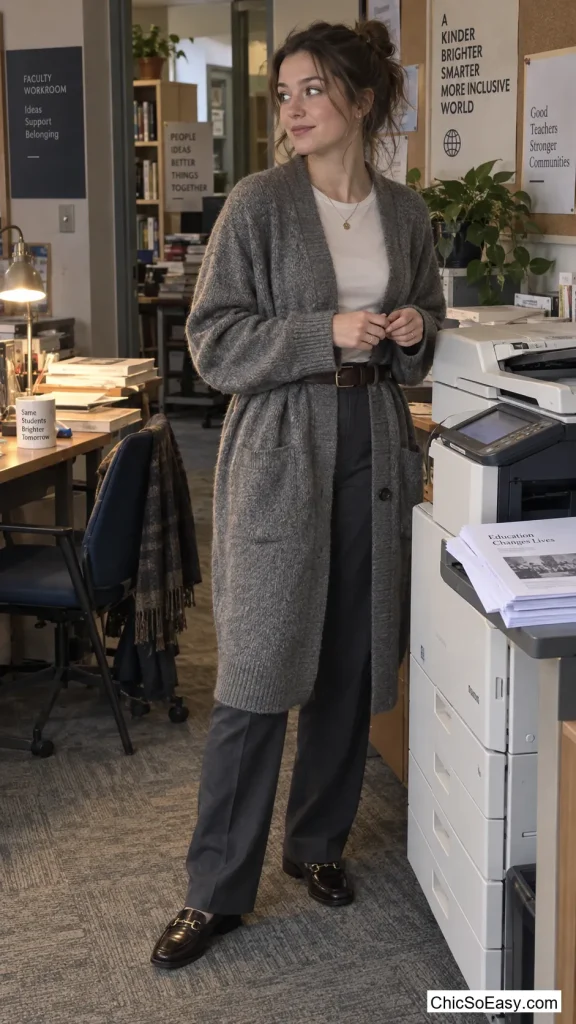 Longline Cardigan Belted Like a Robe