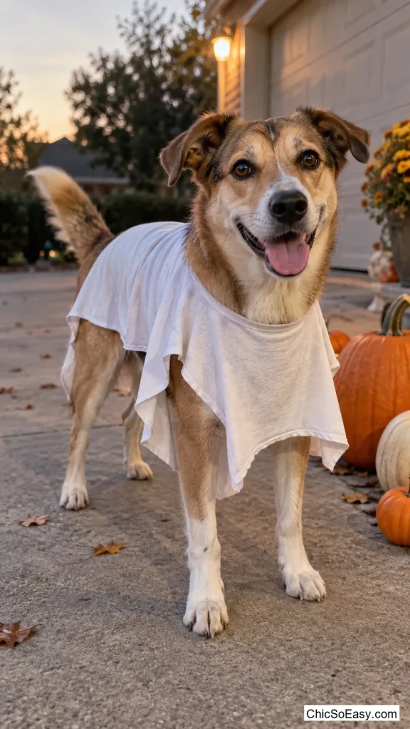Old T-Shirt Cut Into a Ghost Poncho