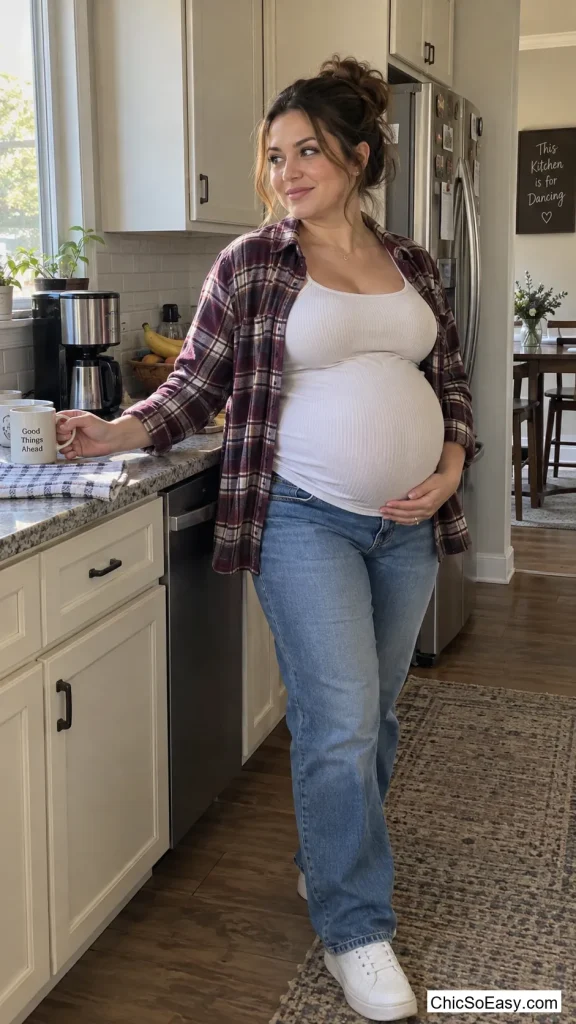 Open Flannel Over a Ribbed Tank