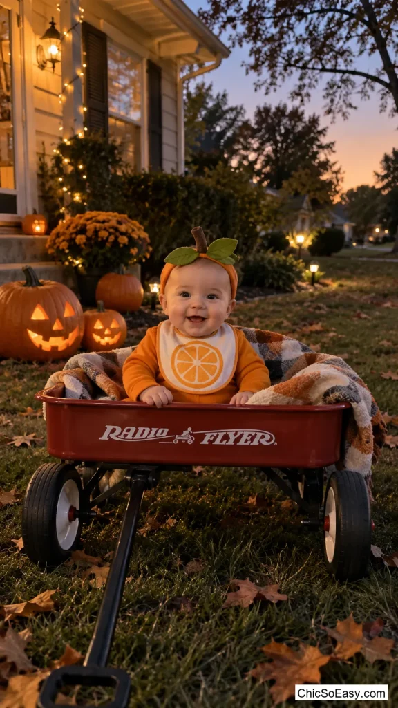Orange Bird Baby Onesie