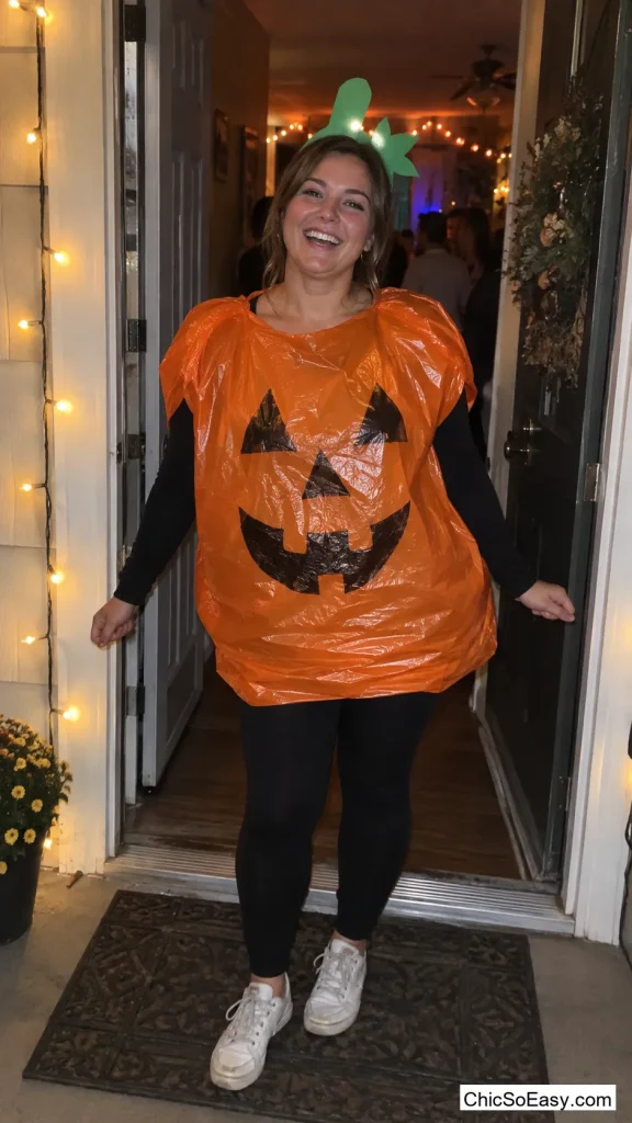 Orange Trash Bag Pumpkin
