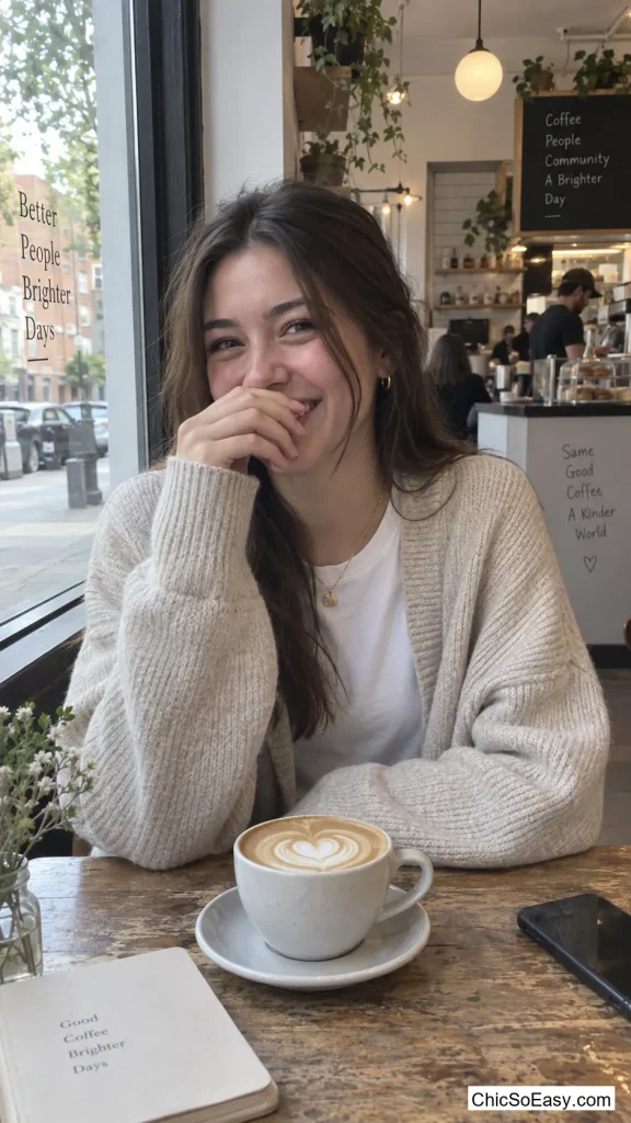 Oversized Cardigan with Straight-Leg Jeans and a Basic Tee