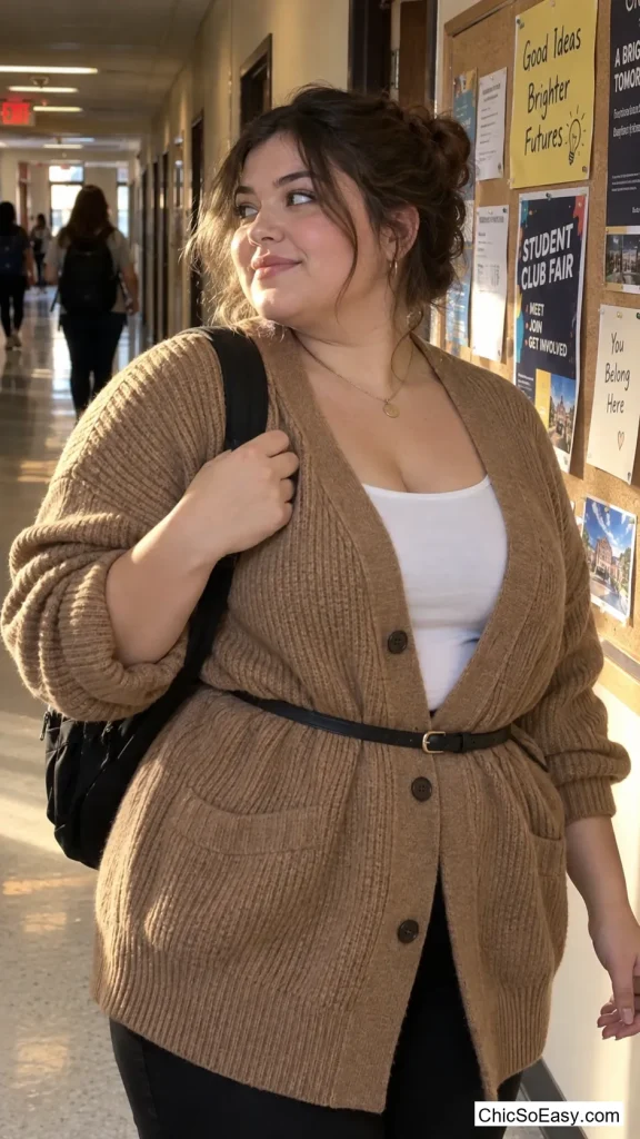 Oversized Men's Cardigan, Belted