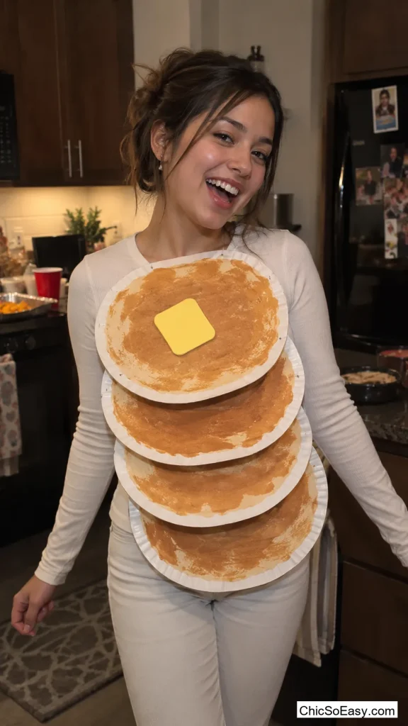 Pancake Stack on Paper Plates
