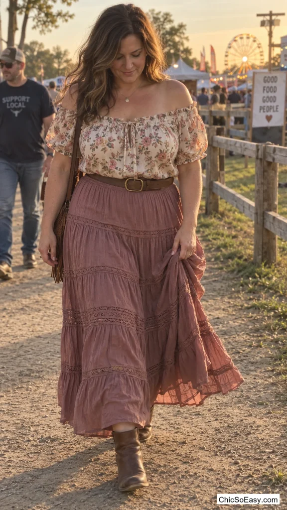 Peasant Top with a Prairie Skirt