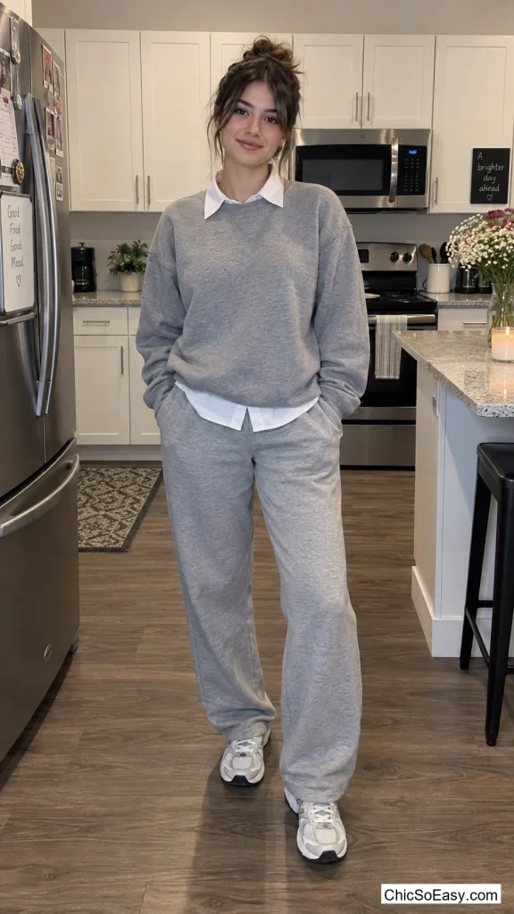 Popped Collar Under Sweats