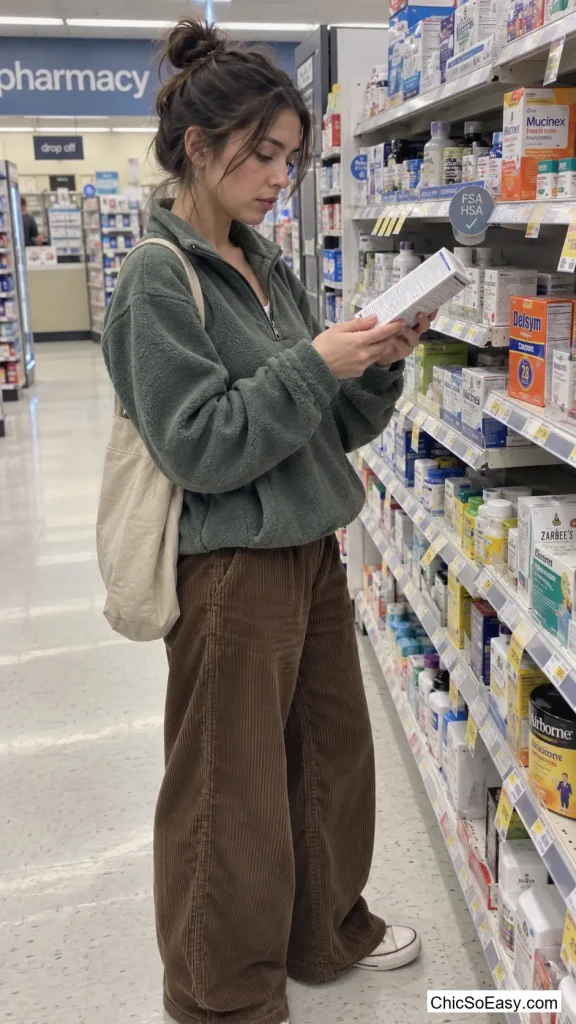 Quarter-Zip Fleece with Wide-Leg Cords