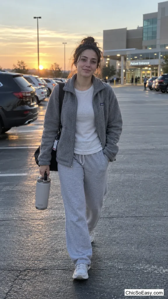 Ribbed Thermal Top Under Straight Sweats