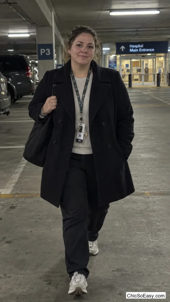 Ribbed Thermal Under a Wool Peacoat