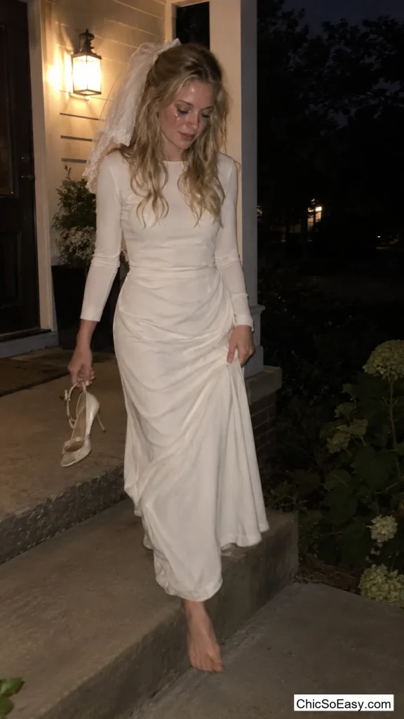 Runaway Bride in a Torn Veil