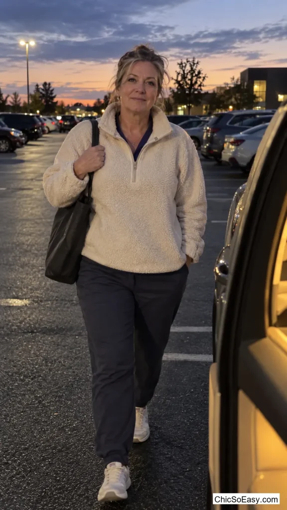 Sherpa Half-Zip and Straight-Leg Joggers