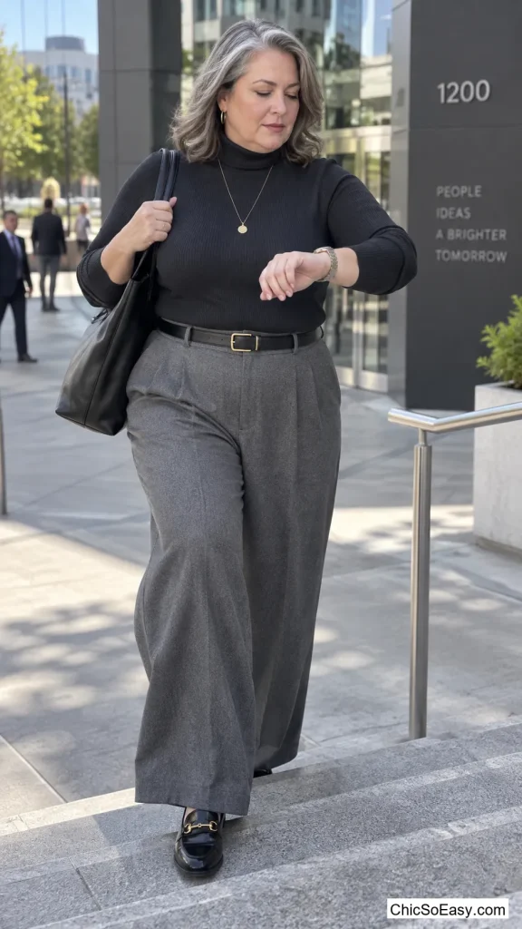 Silk Long Johns Under Wide-Leg Trousers