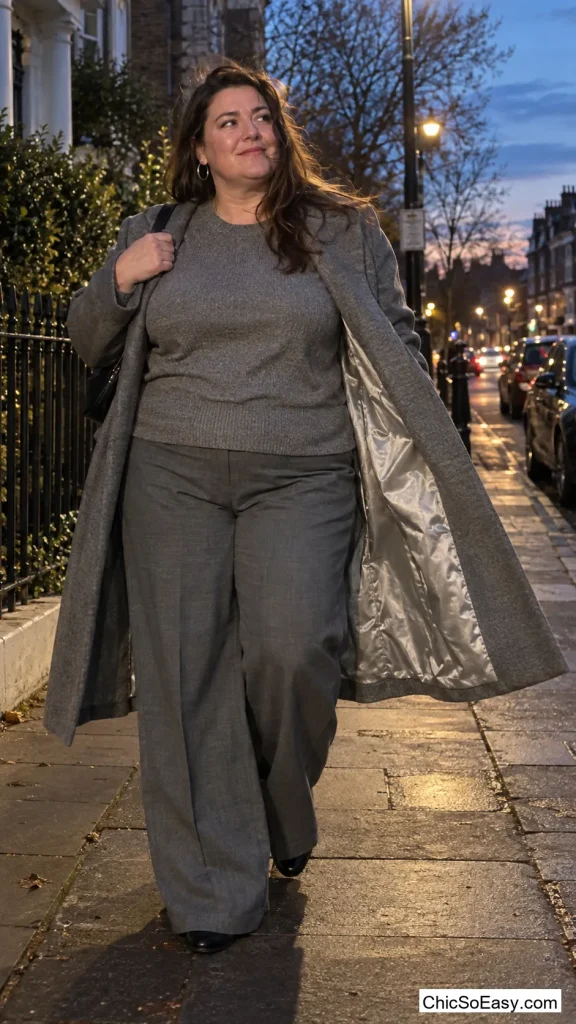 Silver Lining Coat Worn Open